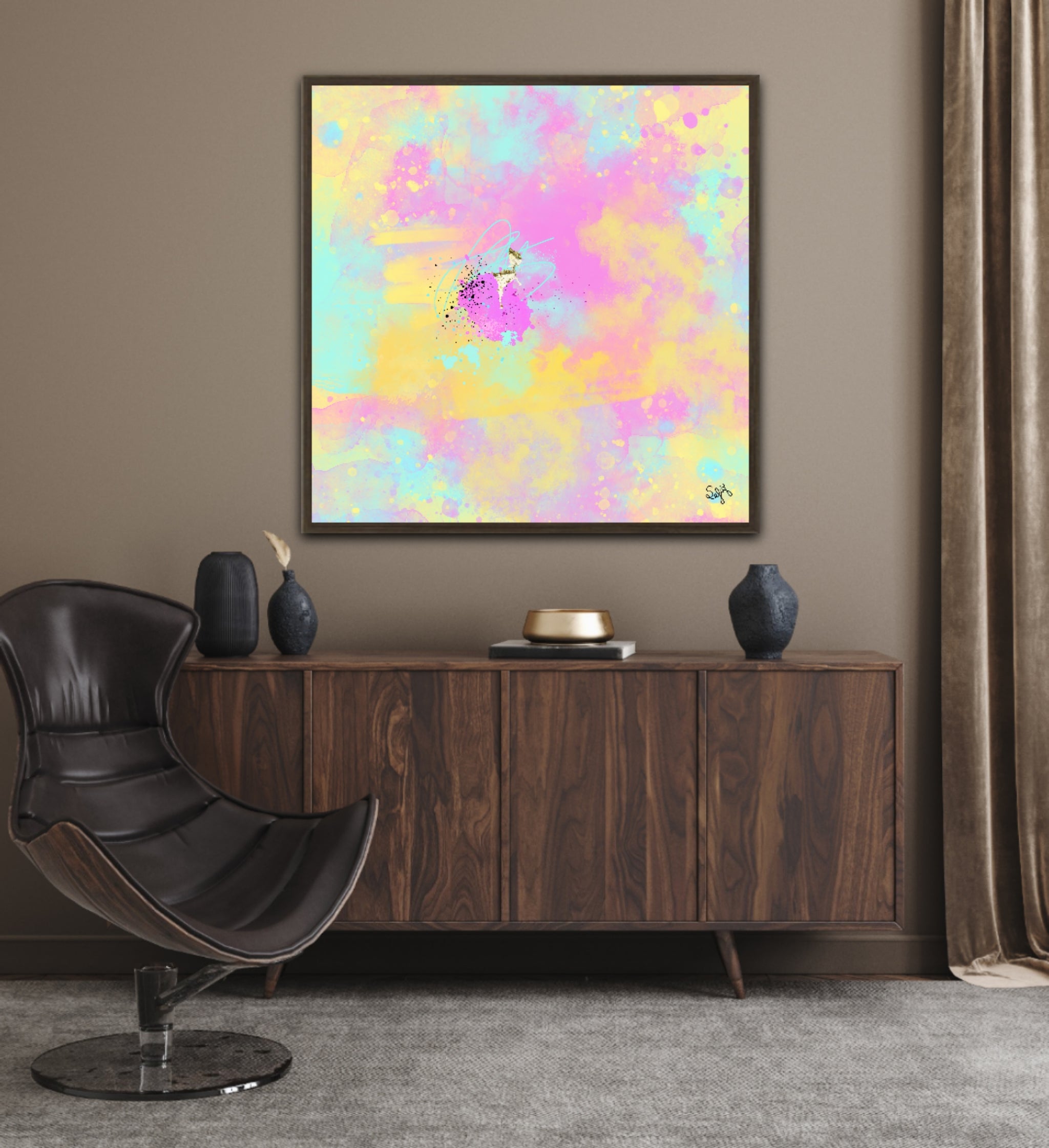 Peinture sur toile: "Baptiste"
