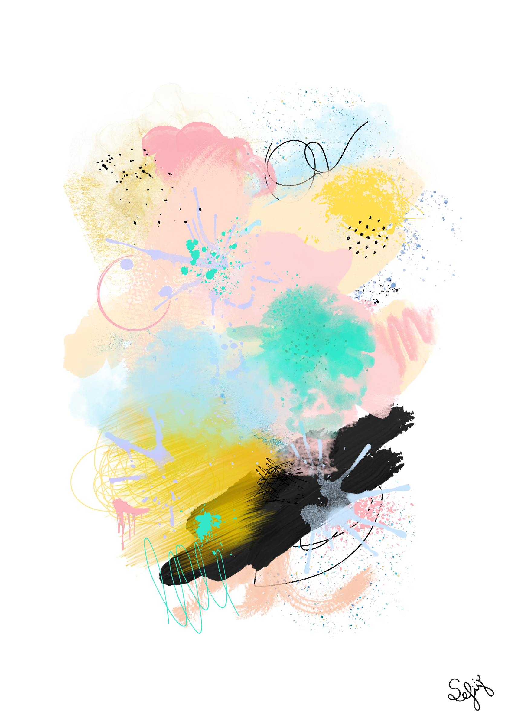 Peinture en format portrait 
